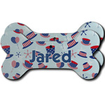 Patriotic Celebration Ceramic Dog Ornament - Front & Back w/ Name or Text