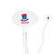 Patriotic Celebration Clear Plastic 7" Stir Stick - Oval - Closeup