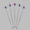 Patriotic Celebration Clear Plastic 7" Stir Stick - Round - Fan View