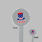 Patriotic Celebration Clear Plastic 7" Stir Stick - Round - Front & Back