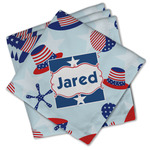 Patriotic Celebration Cloth Cocktail Napkins - Set of 4 w/ Name or Text