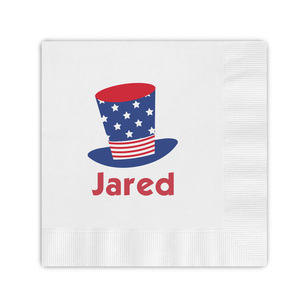 Custom Patriotic Celebration Coined Cocktail Napkins (Personalized)