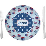 Patriotic Celebration 10" Glass Lunch / Dinner Plates - Single or Set (Personalized)