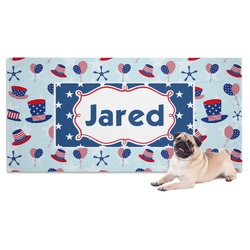 Patriotic Celebration Dog Towel (Personalized)