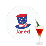 Patriotic Celebration Printed Drink Topper -  2.5" (Personalized)