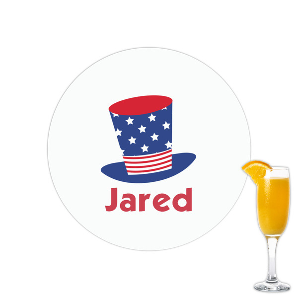 Custom Patriotic Celebration Printed Drink Topper - 2.15" (Personalized)