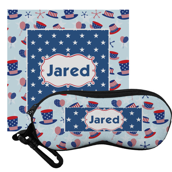 Custom Patriotic Celebration Eyeglass Case & Cloth (Personalized)