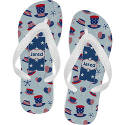 Patriotic Celebration Flip Flops - XSmall (Personalized)