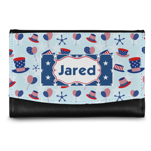 Custom Patriotic Celebration Genuine Leather Women's Wallet - Small (Personalized)