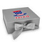 Patriotic Celebration Gift Boxes with Magnetic Lid - Silver - Front