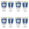 Patriotic Celebration Glass Shot Glass - with gold rim - Set of 4 - APPROVAL