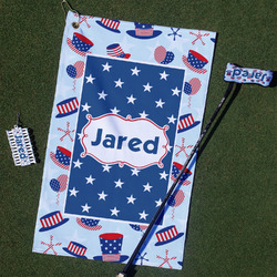 Patriotic Celebration Golf Towel Gift Set w/ Name or Text