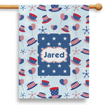 Patriotic Celebration 28" House Flag - Single Sided (Personalized)