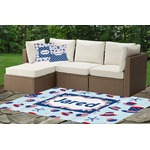 Patriotic Celebration Indoor / Outdoor Rug - Custom Size w/ Name or Text