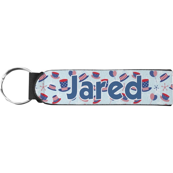 Custom Patriotic Celebration Neoprene Keychain Fob (Personalized)