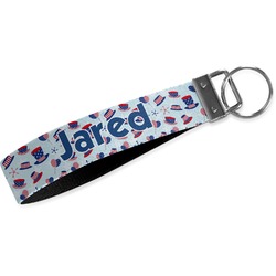 Patriotic Celebration Webbing Keychain Fob - Large (Personalized)