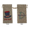 Patriotic Celebration Large Burlap Gift Bags - Front & Back