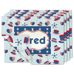 Patriotic Celebration Double-Sided Linen Placemat - Set of 4 w/ Name or Text