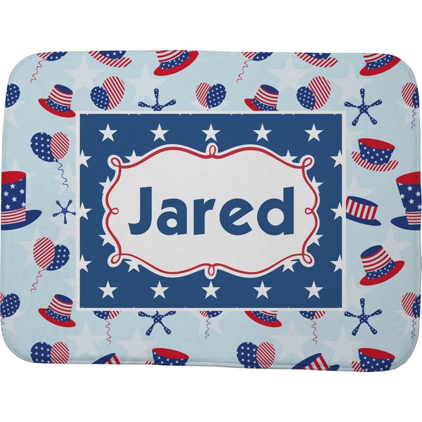 Custom Patriotic Celebration Memory Foam Bath Mat - 48"x36" (Personalized)