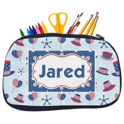 Patriotic Celebration Neoprene Pencil Case - Medium w/ Name or Text