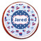 Patriotic Celebration Printed Icing Circle - Large - On Cookie