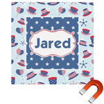 Patriotic Celebration Square Car Magnet - 10" (Personalized)