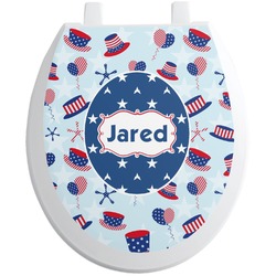 Patriotic Celebration Toilet Seat Decal (Personalized)