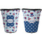 Patriotic Celebration Trash Can Black - Front and Back - Apvl