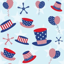 Patriotic Celebration Wallpaper & Surface Covering (Water Activated 24"x 24" Sample)