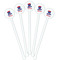 Patriotic Celebration White Plastic 5.5" Stir Stick - Fan View