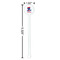 Patriotic Celebration White Plastic 5.5" Stir Stick - Round - Dimensions