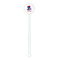 Patriotic Celebration White Plastic 5.5" Stir Stick - Round - Single Stick