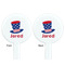 Patriotic Celebration White Plastic 7" Stir Stick - Double Sided - Round - Front & Back