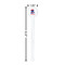 Patriotic Celebration White Plastic 7" Stir Stick - Round - Dimensions