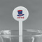 Patriotic Celebration White Plastic 7" Stir Stick - Round - Main