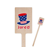 Patriotic Celebration 6.25" Rectangle Wooden Stir Sticks - Double Sided (Personalized)