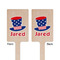 Patriotic Celebration Wooden 6.25" Stir Stick - Rectangular - Double Sided - Front & Back