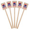 Patriotic Celebration Wooden 6.25" Stir Stick - Rectangular - Fan View