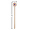 Patriotic Celebration Wooden 6" Stir Stick - Round - Dimensions