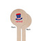 Patriotic Celebration Wooden 7.5" Stir Stick - Round - Single Sided - Front & Back