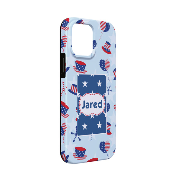 Custom Patriotic Celebration iPhone Case - Rubber Lined - iPhone 13 Mini (Personalized)