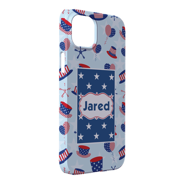 Custom Patriotic Celebration iPhone Case - Plastic - iPhone 14 Plus (Personalized)