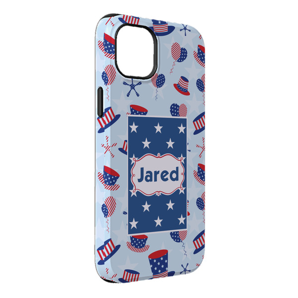 Custom Patriotic Celebration iPhone Case - Rubber Lined - iPhone 14 Plus (Personalized)