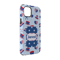 Patriotic Celebration iPhone Case - Rubber Lined - iPhone 14 Pro (Personalized)