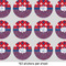 Patriotic Fleur de Lis 1" Multipurpose Round Labels - Sheet