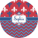 Patriotic Fleur de Lis Multipurpose Round Labels - 1" (Personalized)