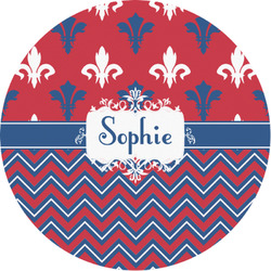 Patriotic Fleur de Lis Multipurpose Round Labels - 1" (Personalized)