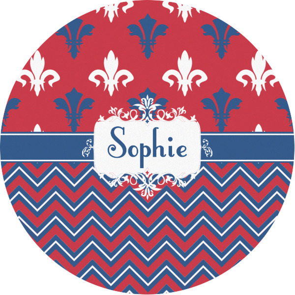 Custom Patriotic Fleur de Lis Multipurpose Round Labels - 1" (Personalized)