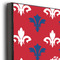 Patriotic Fleur de Lis 11x14 Wood Print - Closeup