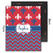 Patriotic Fleur de Lis 11x14 Wood Print - Front & Back View